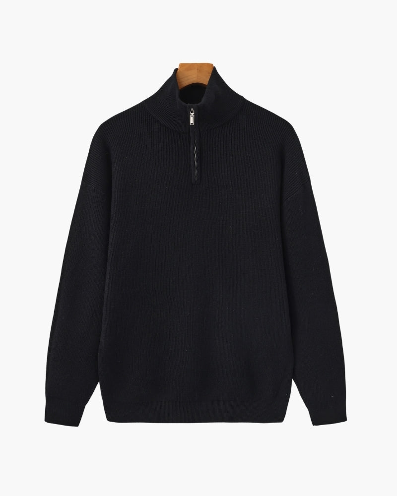 Refined Half-Zip Knit Pullover - Old Money