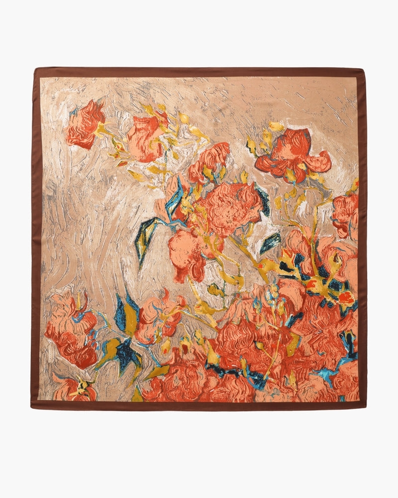 Old Money Impressionist Garden Scarf