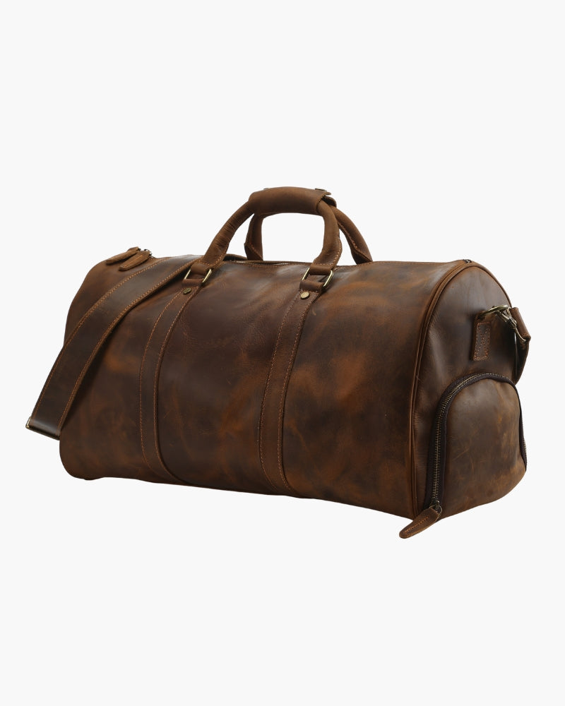 Montague Leather Duffle - Old Money