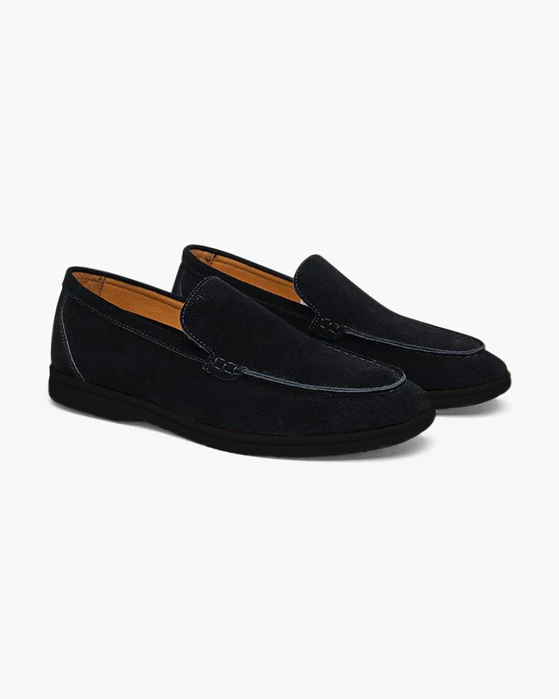 Premium Suede Loafers - Black Soles - Old Money