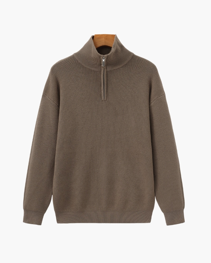 Refined Half-Zip Knit Pullover - Old Money