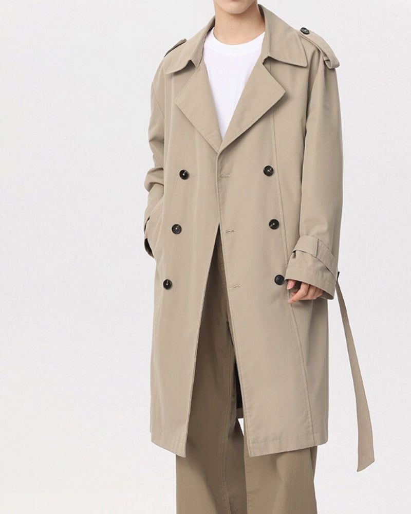 Classic Double-Breasted Trench Coat - Old Money