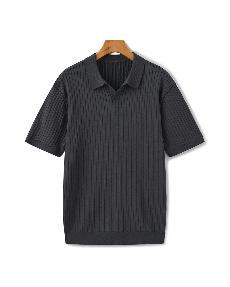 Premium Ribbed Polo - Old Money